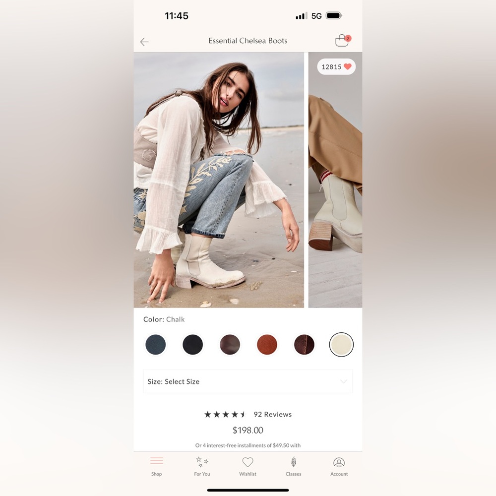 Free People Essential Chelsea Boot Chalk 1 size 39 1 size 40